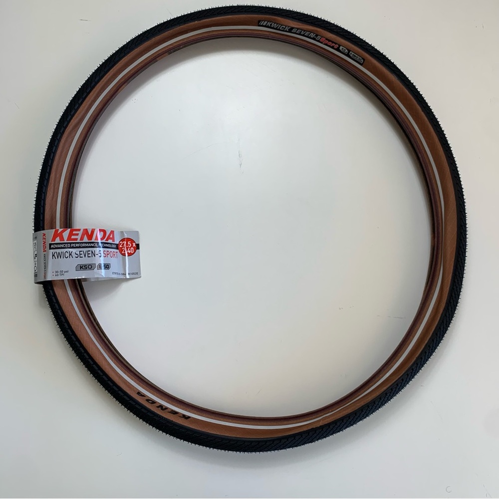 Kenda Kwick Seven.5 Sport 27.5x2.0 Clincher Wire TPI 50 Black/Brn Reflective